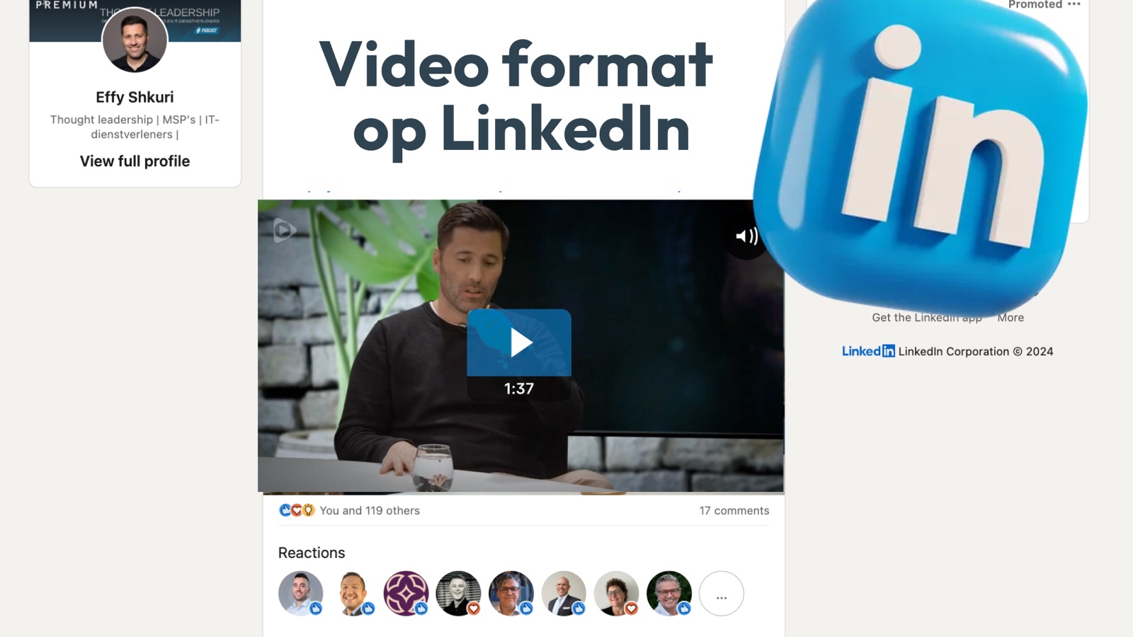 Video formaat linkedin